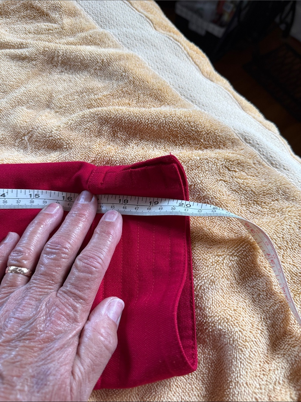 George Bright Red Button-Front Pea Coat - Picture 4 of 6